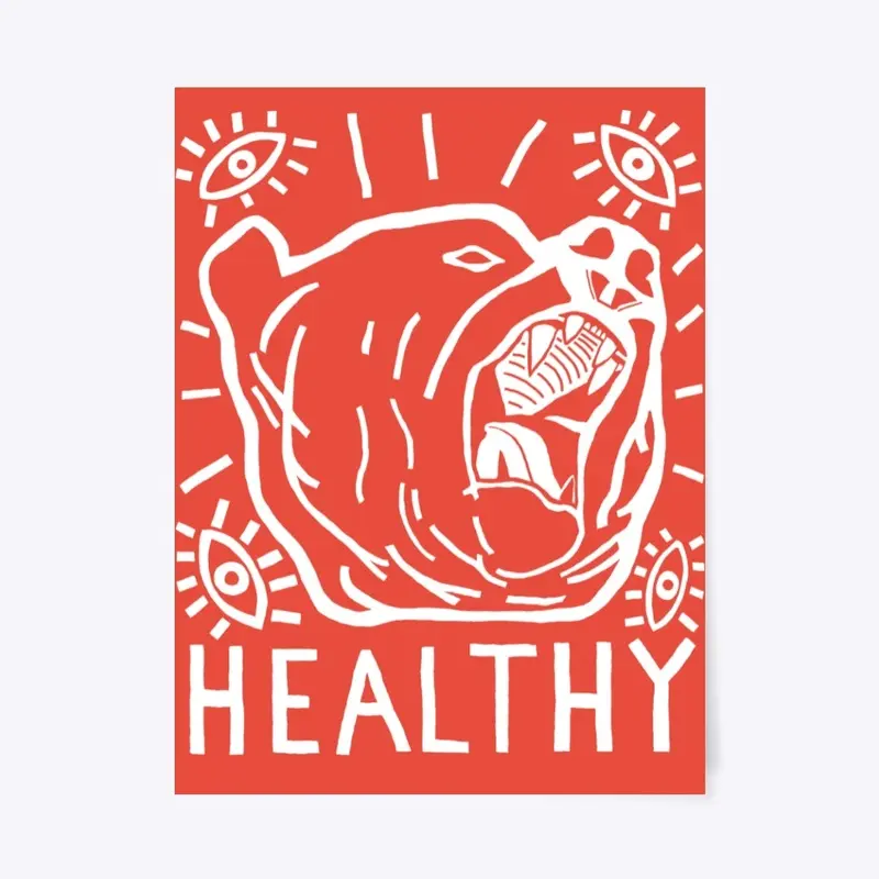 Healthy Bear Poster Print